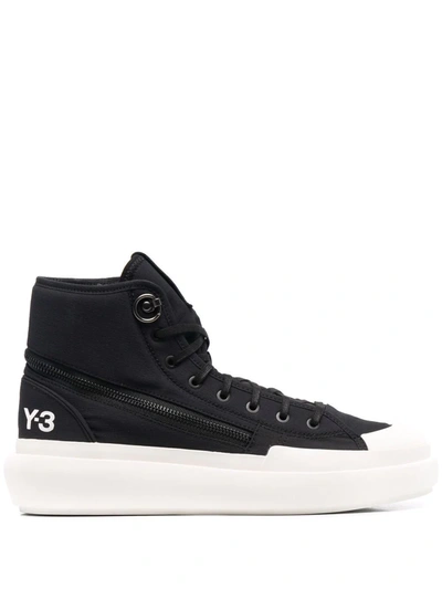 Shop Y-3 Ajatu Court High-top Sneakers In Schwarz