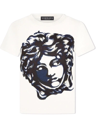 Shop Versace Medusa Head-print Cotton T-shirt In White