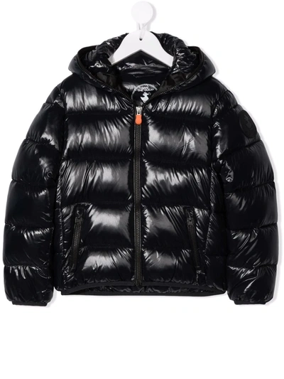 Save The Duck Artie Hooded Padded Jacket In Black