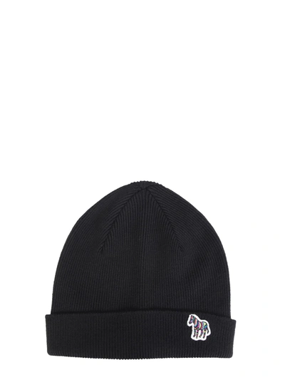 Shop Ps By Paul Smith Knitted Hat In Black