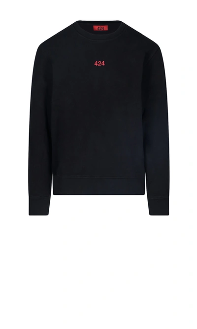 Shop 424 Logo Sweatshirt In Black