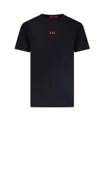 Shop 424 Logo T-shirt In Black
