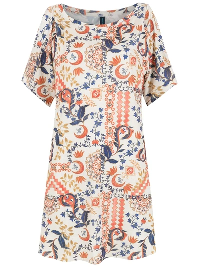 Shop Lygia & Nanny Floral Print T-shirt Dress In Nude