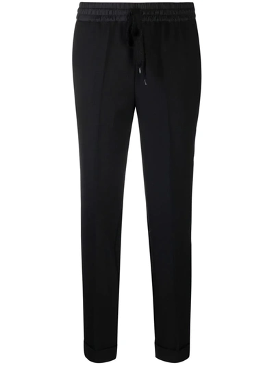 Shop P.a.r.o.s.h Cropped Tailored Trousers In Schwarz
