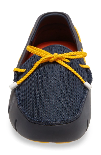 Shop Swims Braided Lace Loafer In Navy/ Navy/ Navy