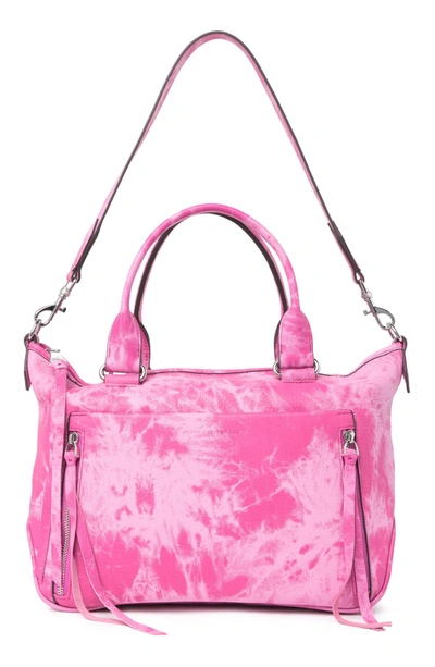 Shop Aimee Kestenberg Let's Ride Tie Dye Convertible Satchel Bag In Pink Tye Dye