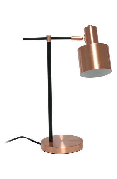 Shop Lalia Home Mid Century Modern Table Lamp In Rose Gold