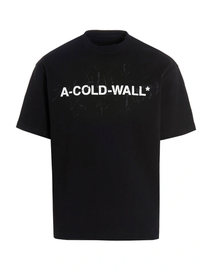 Shop A-cold-wall* Logo Ss T-shirt In Black