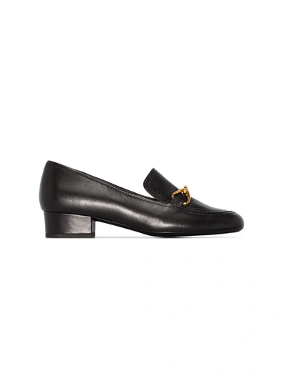 Shop By Far Lino Black Smooth Calf Leather Loafer In Bl Black