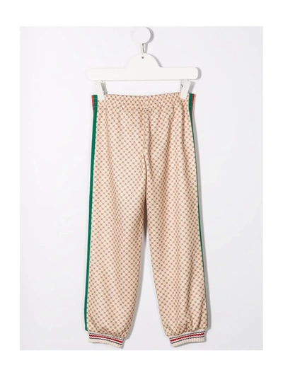 Shop Gucci Technical Jersey Track Trousers In Neutrals