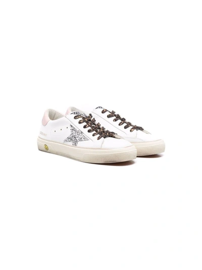 Shop Golden Goose Glitter Star Sneakers In White
