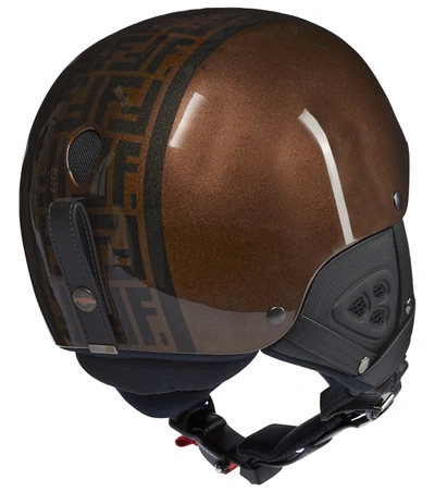 Shop Fendi Ff Ski Helmet In 棕色