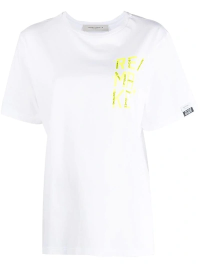 Shop Golden Goose Remake-print T-shirt In White