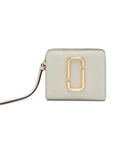 Shop Marc Jacobs The Snapshot Mini Compact Wallet In Grey