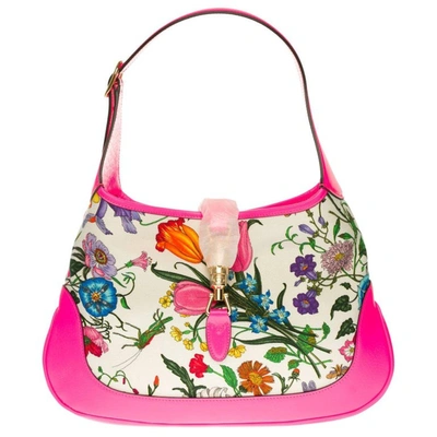 Shop Gucci Jackie Flora Shoulder Bag In Multicolor