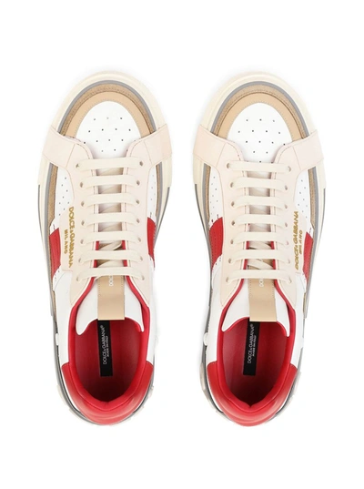 Shop Dolce & Gabbana Custom 2.0 Multicolor Sneakers In White