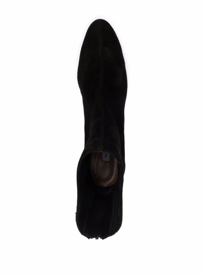 Shop Aquazzura Saint Honore Suede Ankle Boots In Black