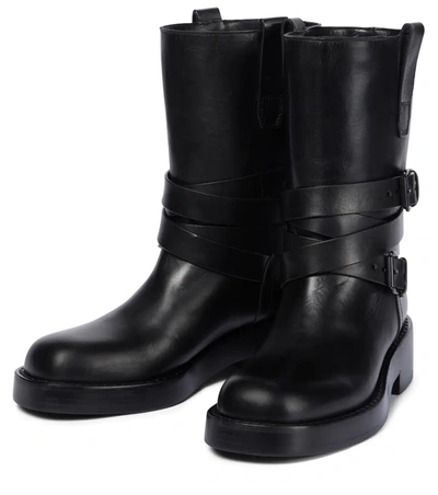 Shop Ann Demeulemeester Julian A Leather Boots In 黑色