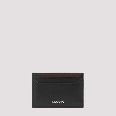 Shop Lanvin Logo Print Cardholder In Black