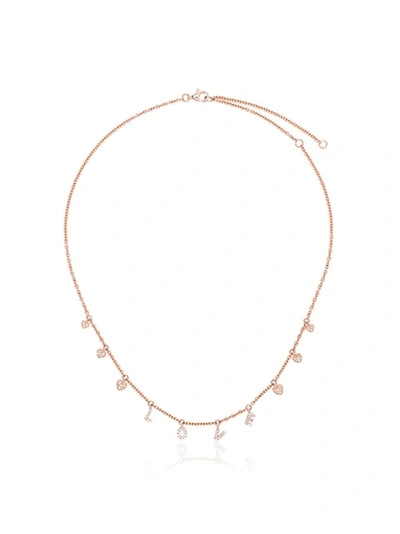 Shop Shay 18k Rose Gold And Diamond Love Dangle Drop Choker Necklace