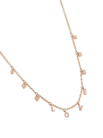 Shop Shay 18k Rose Gold And Diamond Love Dangle Drop Choker Necklace