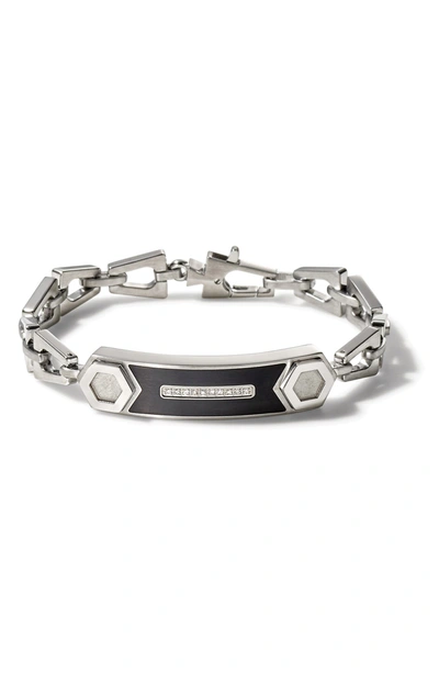 Shop Bulova Stainless Steel & Diamond Bracelet In Silver