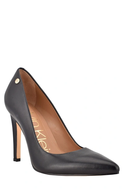 Calvin Klein Brady Pump In Black Leather