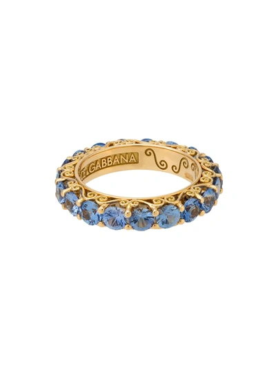 Shop Dolce & Gabbana 18kt Yellow Gold Heritage Sapphire Ring