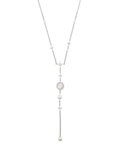 Shop Apm Monaco Éternelle Adjustable Necklace In Silver