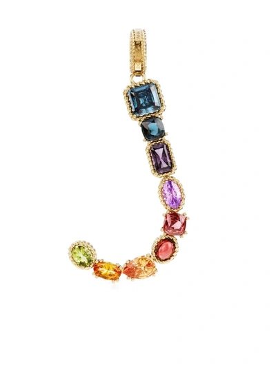 Shop Dolce & Gabbana Rainbow Alphabet J 18kt Yellow Gold Pendant