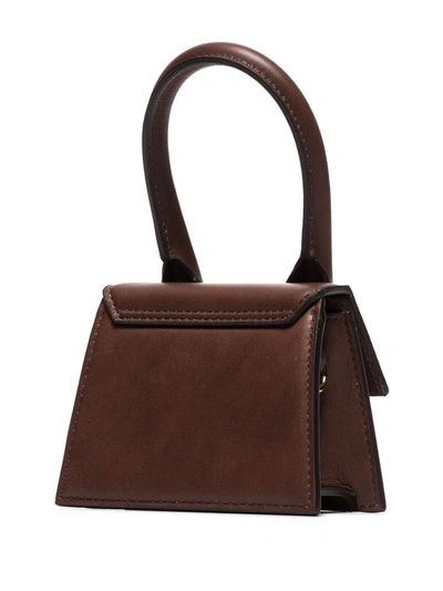 Shop Jacquemus Le Chiquito Leather Mini Bag In Brown