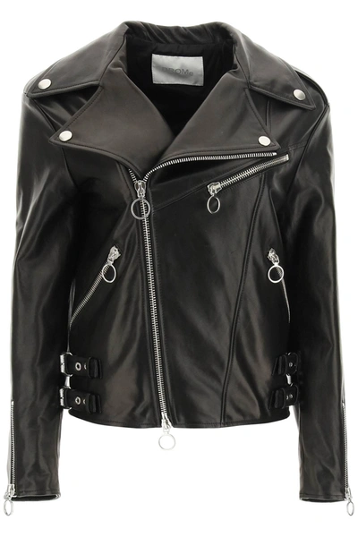 Shop Drome Leather Biker Jacket In Black