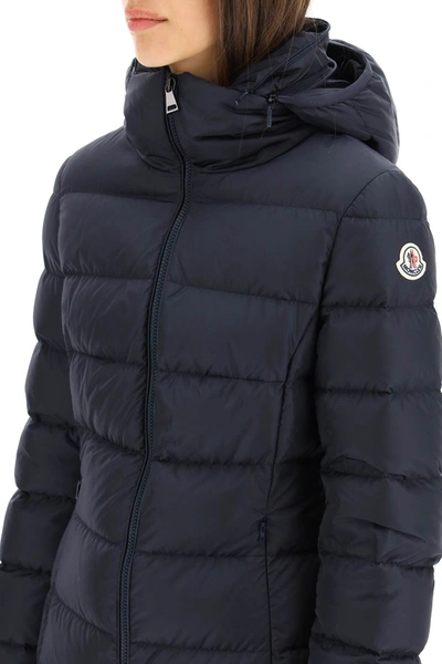 Shop Moncler Gie Long Down Jacket In Blue