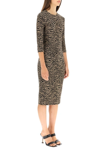 Shop Pinko Pierpaolo Midi Dress In Brown