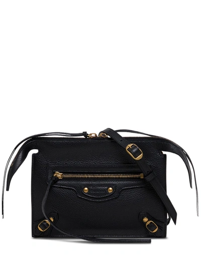 Shop Balenciaga Neo Classic Black Leather Crossbody Bag
