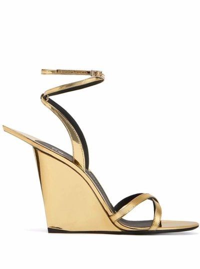 Giuseppe Zanotti Women's Pris Patent Leather Wedge Sandals In Oro | ModeSens