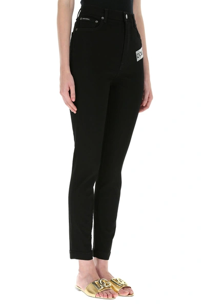 Shop Dolce & Gabbana Black Stretch Denim Jeans  Black  Donna 42