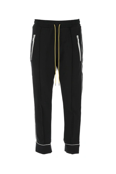 Shop Rhude Contrasting Detail Sweatpants In Black