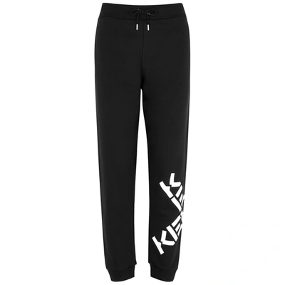 Shop Kenzo Black Logo Cotton-blend Sweatpants