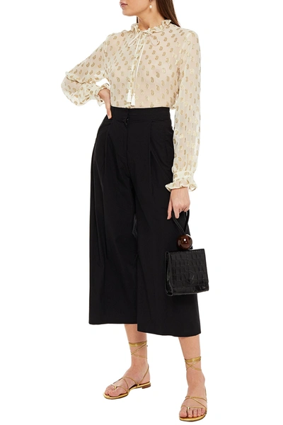 Shop Etro Cotton-poplin Culottes In Black