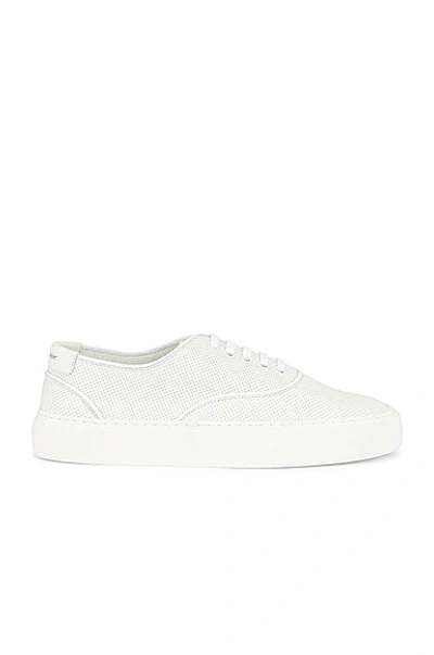 Shop Saint Laurent Venice Low Top Sneakers In Blanc Optique