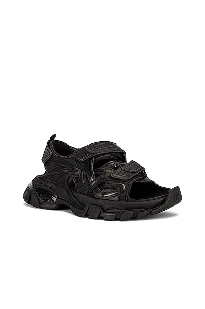Shop Balenciaga Track Strap Sandals In Black