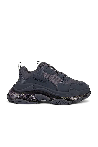 balenciaga triple s black clear sole