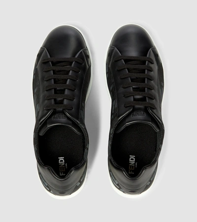 Shop Fendi Ff Flash Slip-on Sneakers In Black