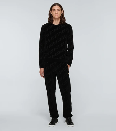 Shop Fendi Ff Sweatpants In Black
