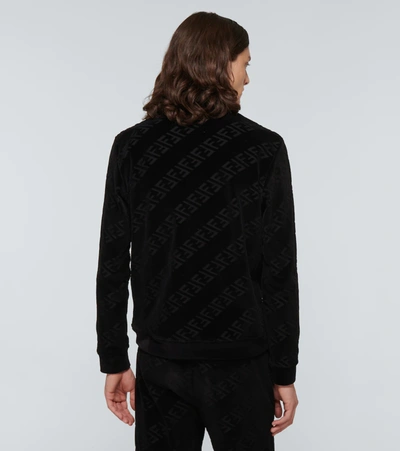 Shop Fendi Ff Crewneck Sweater In Black