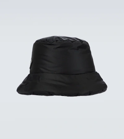 Prada Padded Re-nylon Bucket Hat In Black