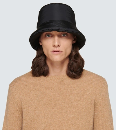 Prada Padded Re-nylon Bucket Hat In Black