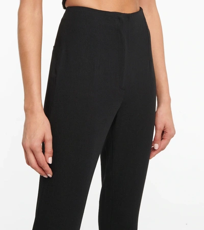 Shop Jacquemus Le Pantalon Obiou Stretch Linen-blend Pants In Black