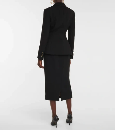 Shop Dolce & Gabbana Wool Blazer In Black